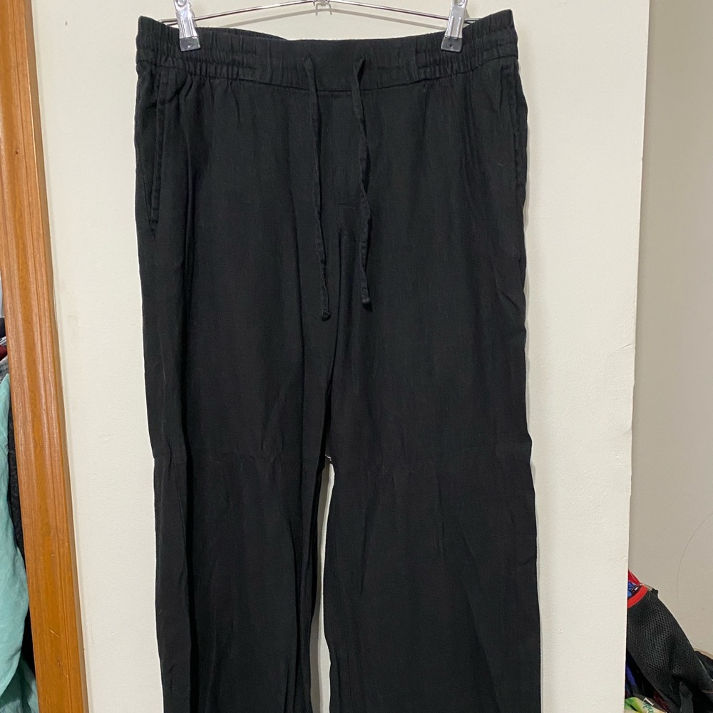 Old Navy Medium Black Linen Pants
